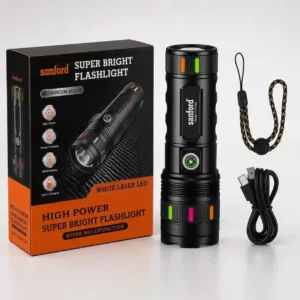 Sanford Super Bright Rechargeable White Laser LED Flashlight