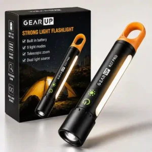 Gear Up K57 Pro Dual Light Flashlight with Telescopic Zoom