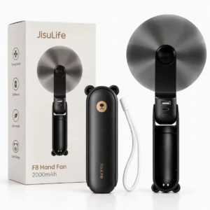 JISULIFE F8 Bear Hand Fan (Black)