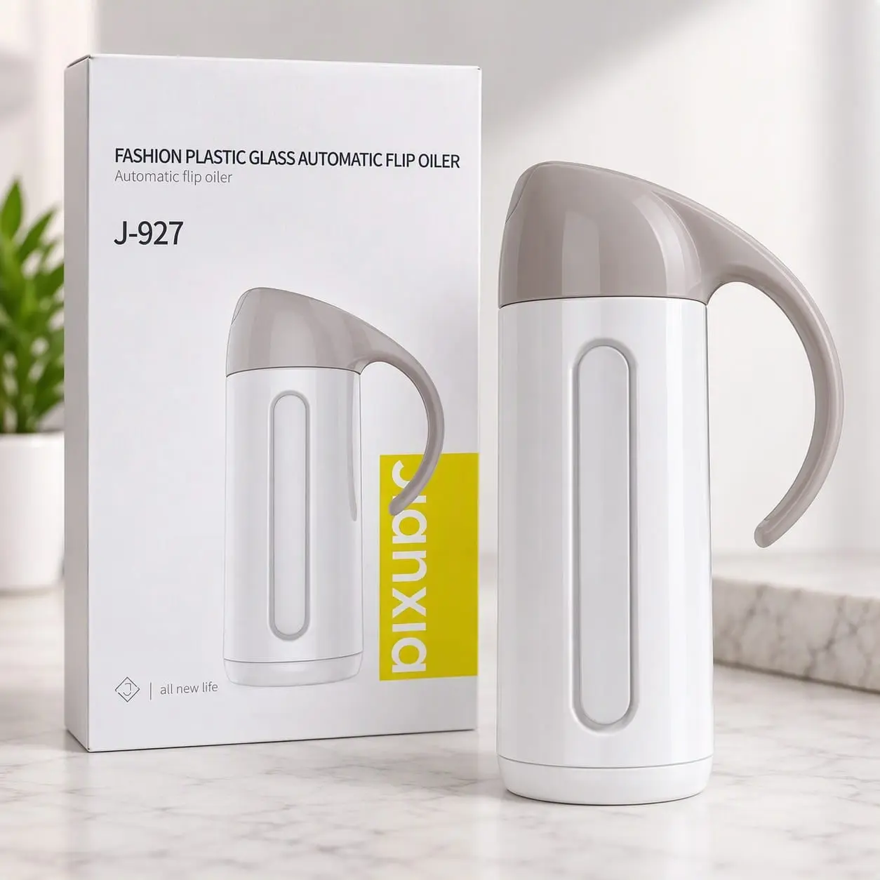 J-927 Automatic Flip Oil Dispenser Bottle Leakproof Kitchen Oil Pot